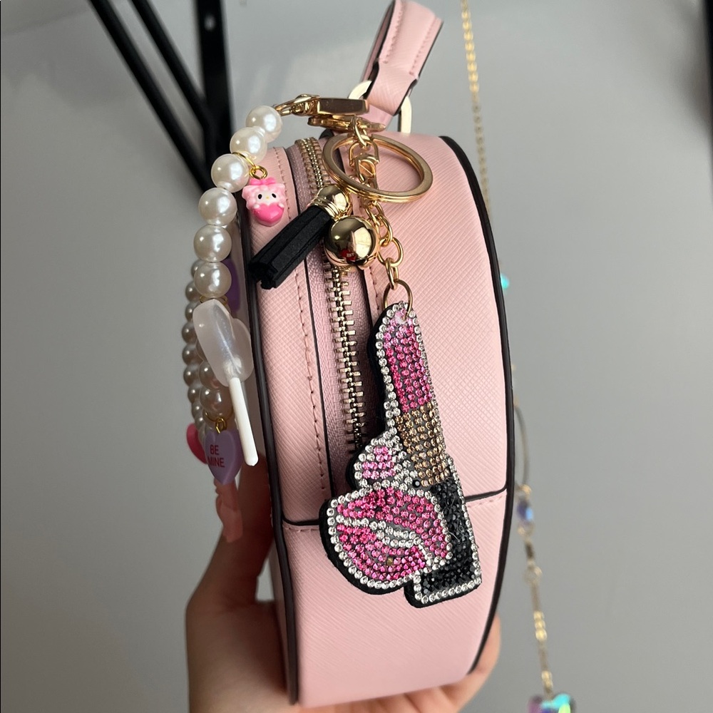 Kate Spade Blush Pink Heart Mini Crossbody Bag - Picture 5 of 12